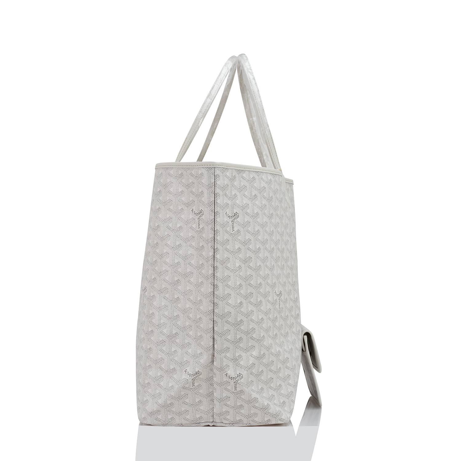 goyard white tote bag