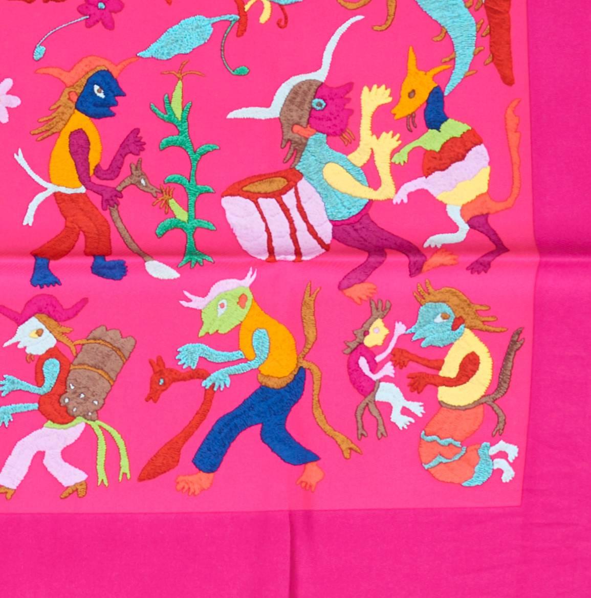hermes pink scarf