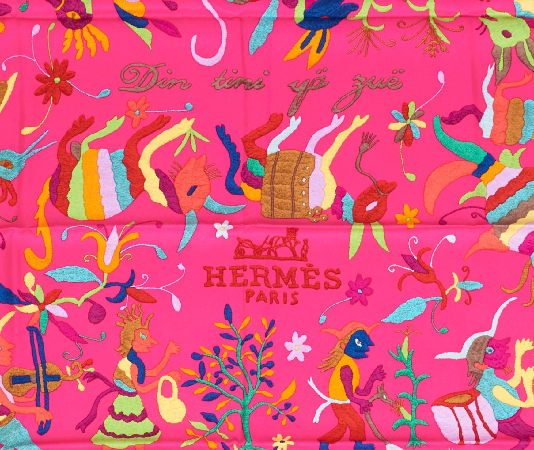 hermes scarf pink