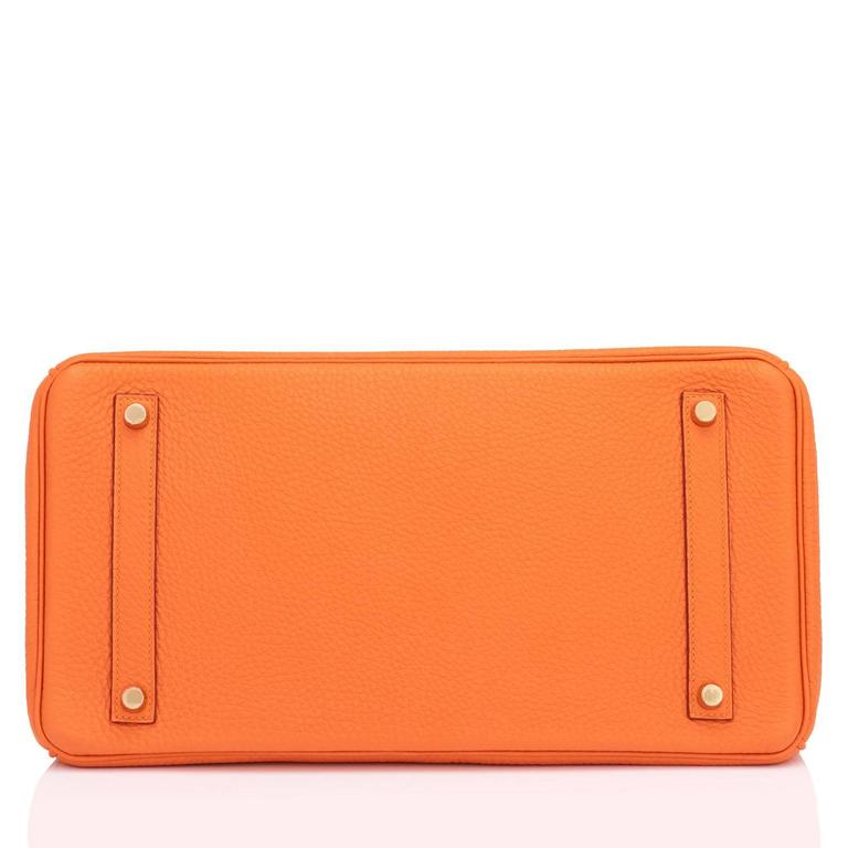Hermes Classic Orange 35cm Birkin Bag Gold Hardware Rare at 1stDibs ...