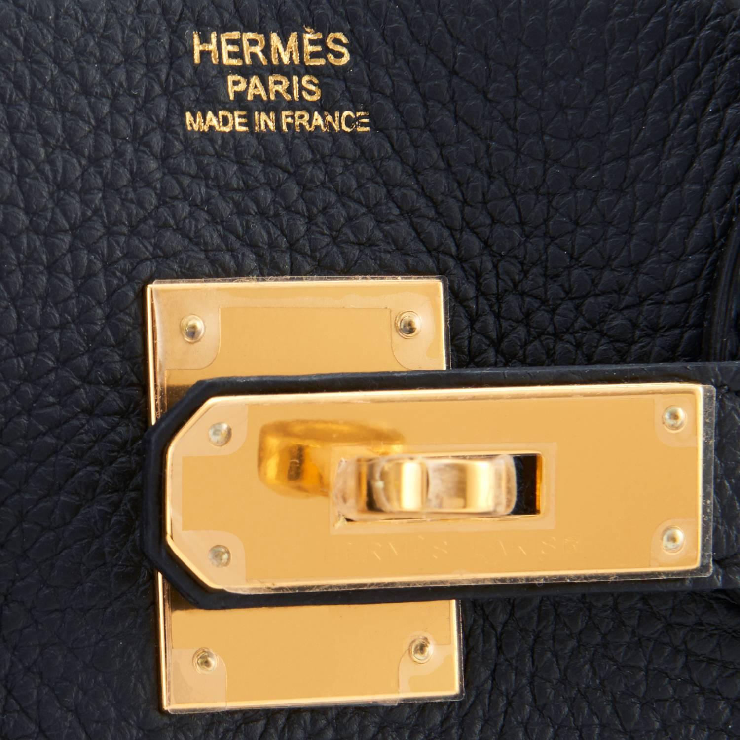 Hermes Black 30cm Birkin Bag Togo Gold Hardware Chic  5