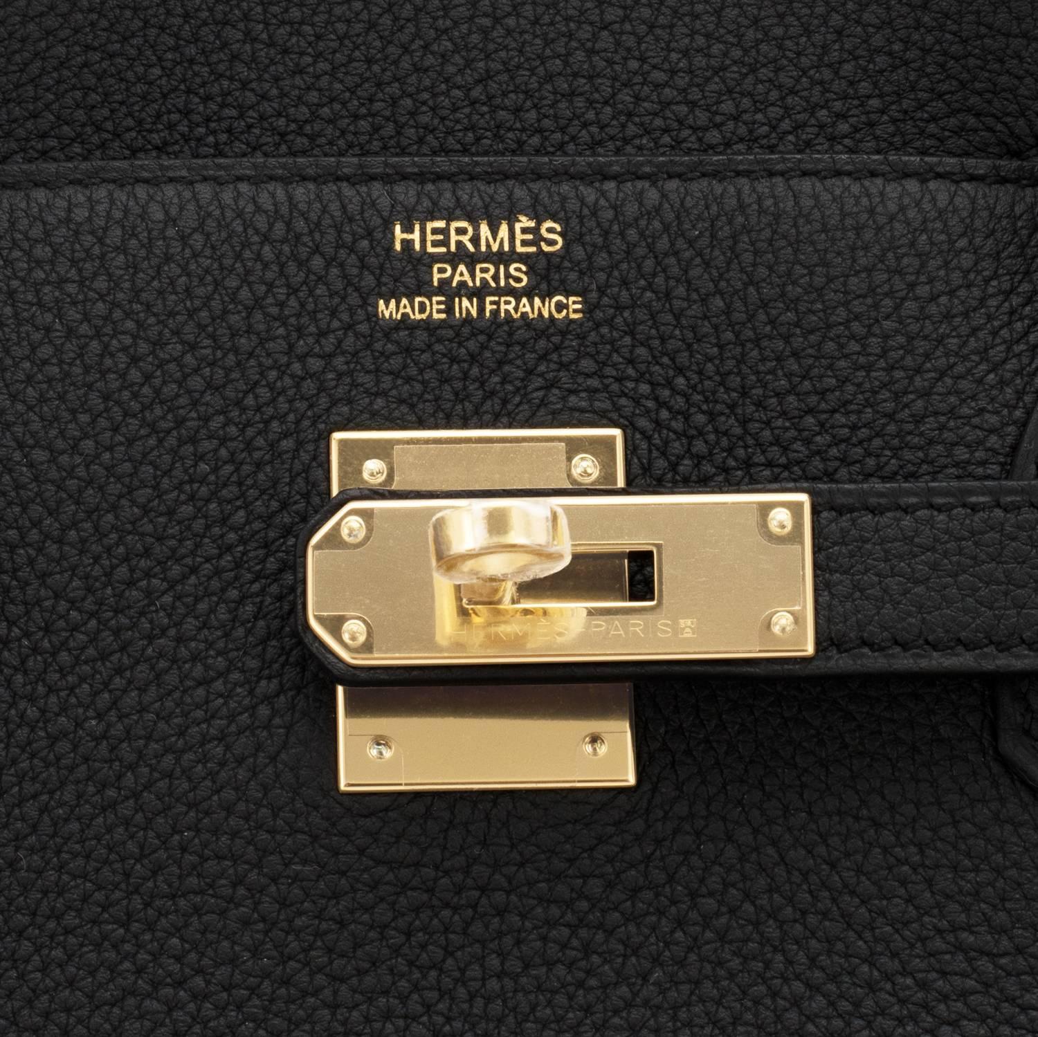 Hermes Black Togo 40cm Birkin Gold Hardware Power Birkin 3