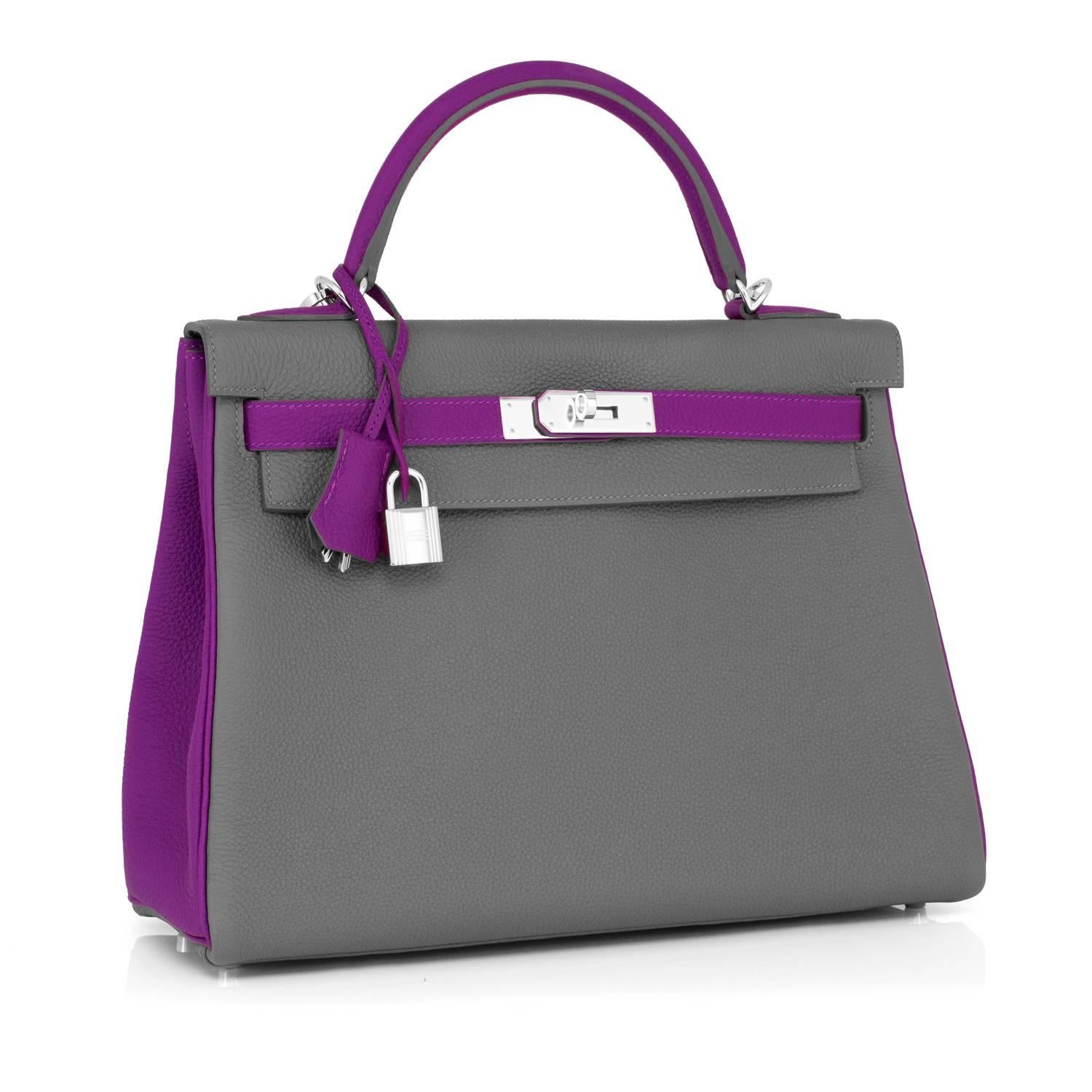 Hermes HSS Taupe Anemone Special Order Horseshoe Stamp 32cm Togo Kelly Bag Exclusive
Brand New in Box with plastic on hardware. Store fresh. Pristine condition (with plastic on hardware). 
Perfect gift! Comes in full set with Hermes box, dustbag,