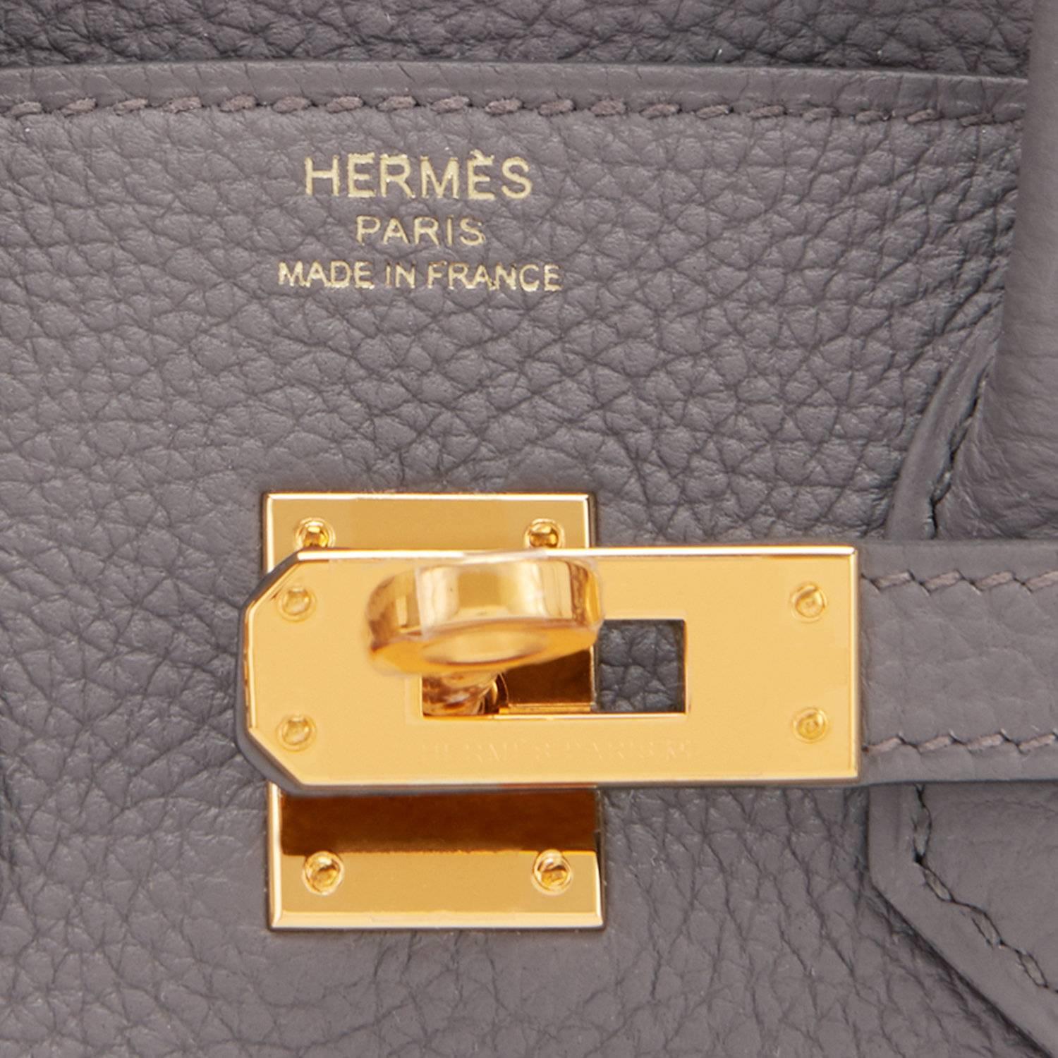 Hermes Etain Baby Birkin 25cm Togo Tin Grey Gold Hardware Darling 2