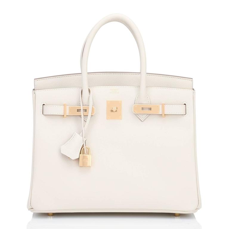 Hermes Birkin 30 Beton Gold Hardware Off White Bag U Stamp, 2022 For Sale  at 1stDibs