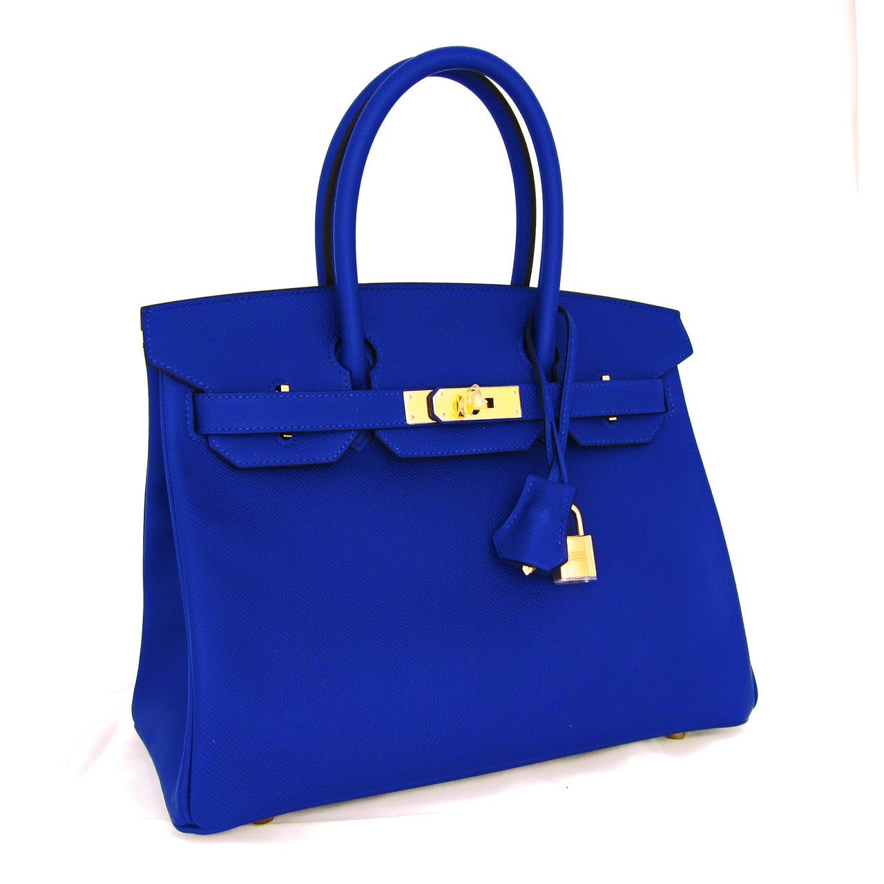 Hermes Blue Electric 30cm Epsom Birkin Gold Hardware GHW ...  