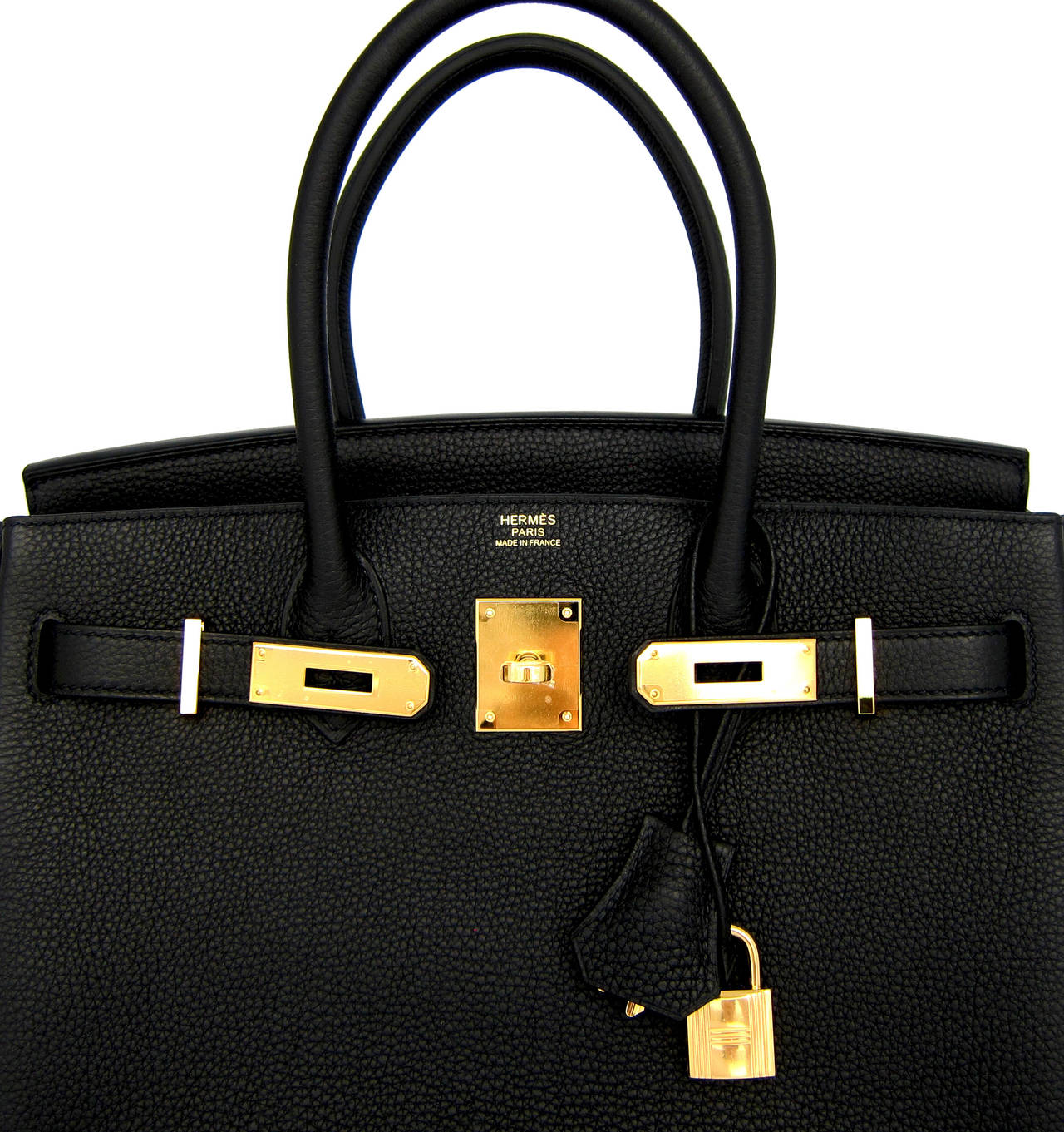 Women's Hermes 30cm Black Birkin Togo Gold Hardware GHW Bag Tote MOST REQUESTED