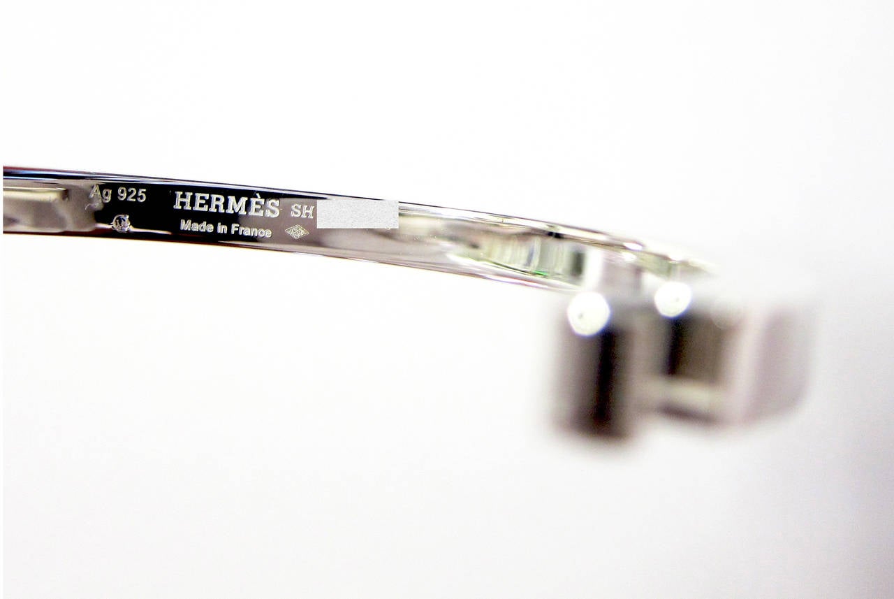 Women's Hermes Galop Horse Solid Silver PM Bracelet Short Iconic