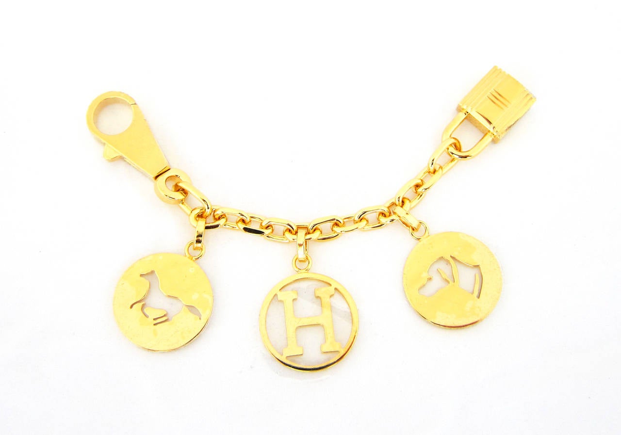 Hermes Breloque Charm Gold GHW Bag Charm for Birkin or Kelly at 1stdibs