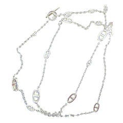Hermes Farandole Solid Silver AG925 120cm Necklace Chaine Chain