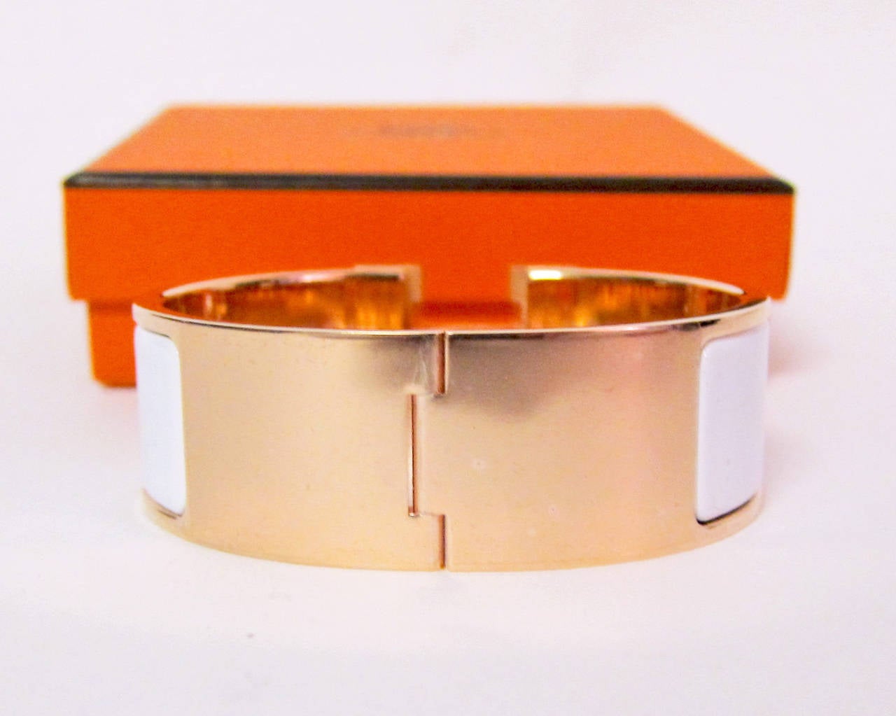 hermes clic clac white rose gold