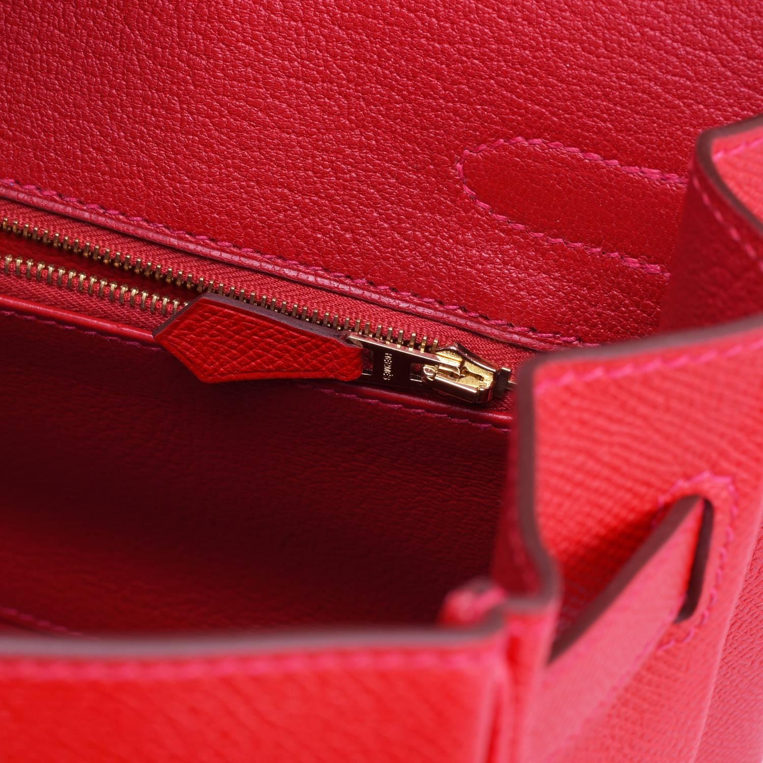 Hermes Rouge Casaque 30cm Birkin Lipstick Red Epsom Gold Hardware 3