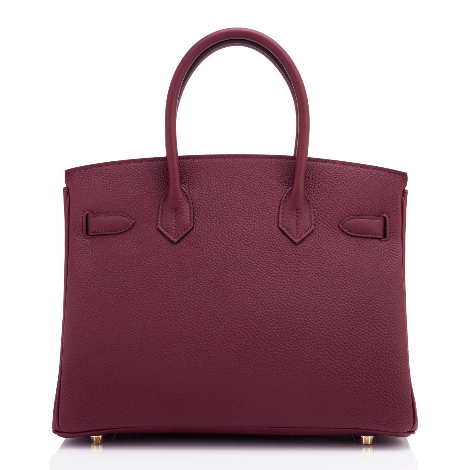 Hermes Bordeaux 30cm Birkin Togo Gold Hardware Exquisite  In New Condition In New York, NY