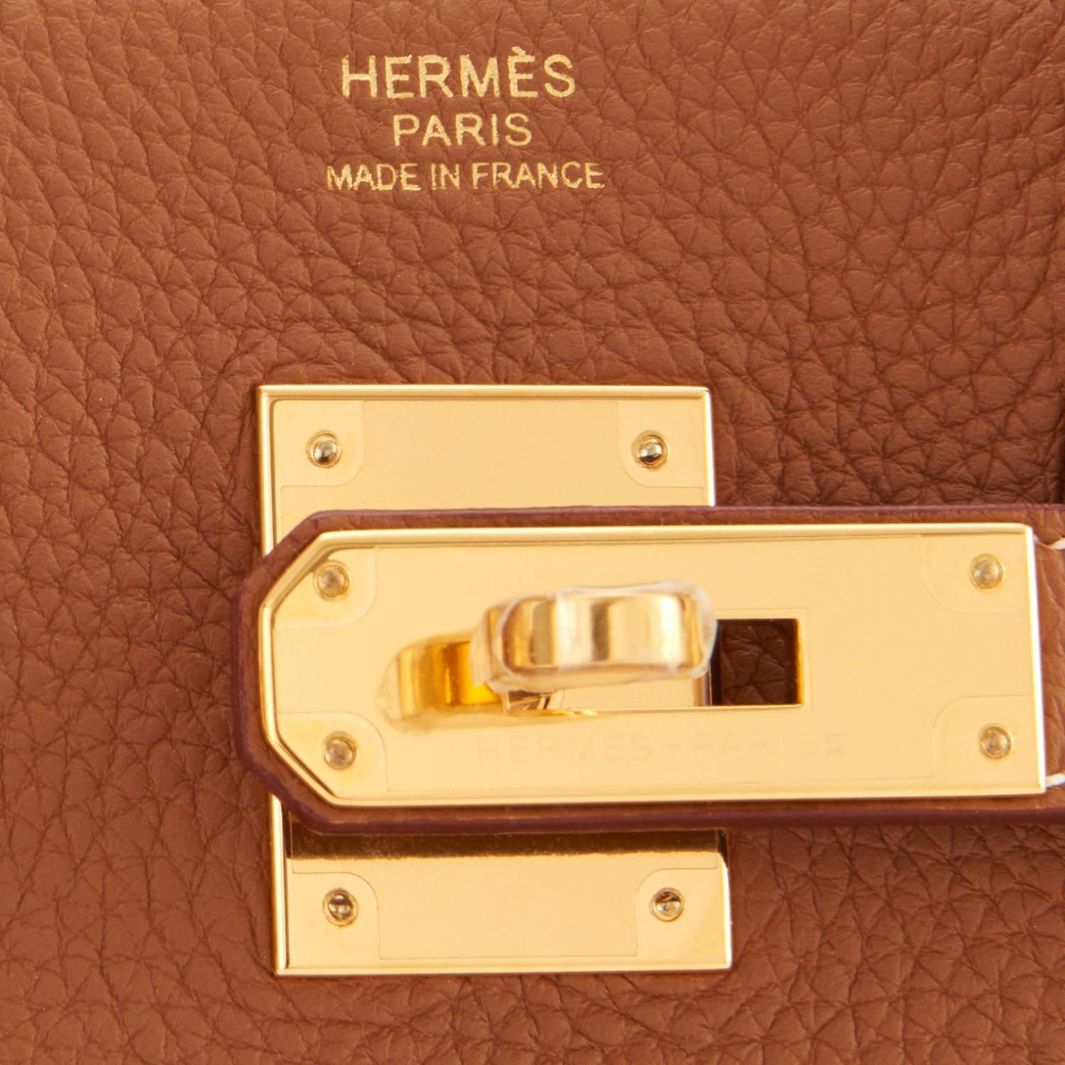 Hermes Gold Togo 30cm Birkin Camel Tan Gold Hardware A Stamp 2