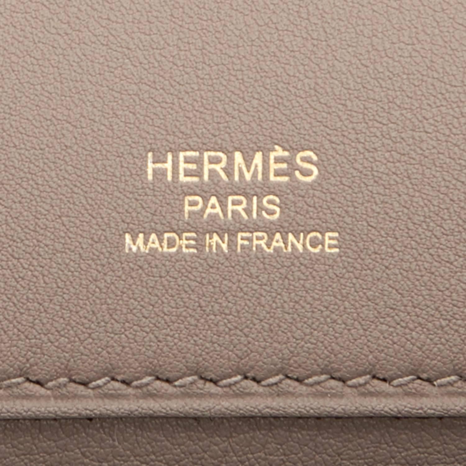 Women's or Men's Hermes Gris Asphalt Kelly Cut Pochette Clutch Swift Gold Hardware