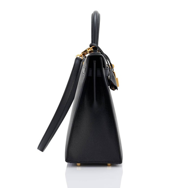 Hermès Special Order Etoupe and Black Epsom Sellier Kelly 32cm Palladium  Hardware, Hermès Handbags Online, Jewellery