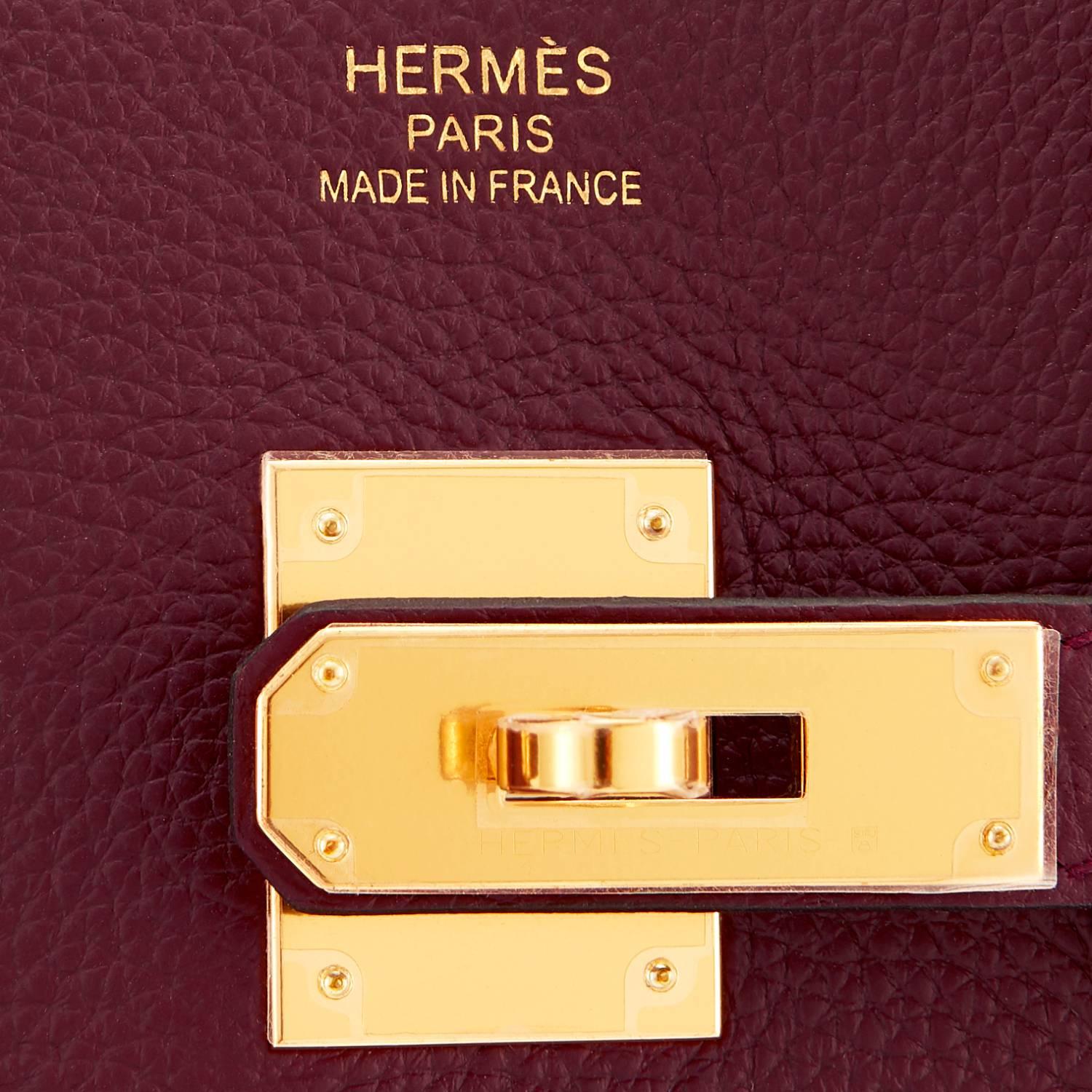 Hermes Bordeaux 35cm Birkin Togo Red Gold Hardware A Stamp Must for Fall 5