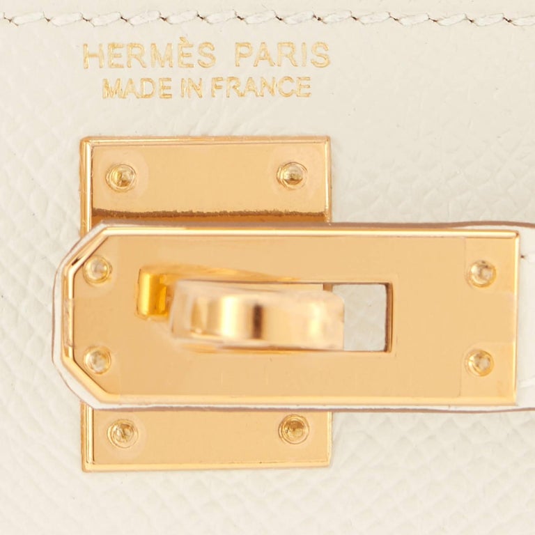 Hermes Craie Kelly 20cm Mini Off White Limited Edition VIP Shoulder Bag  3