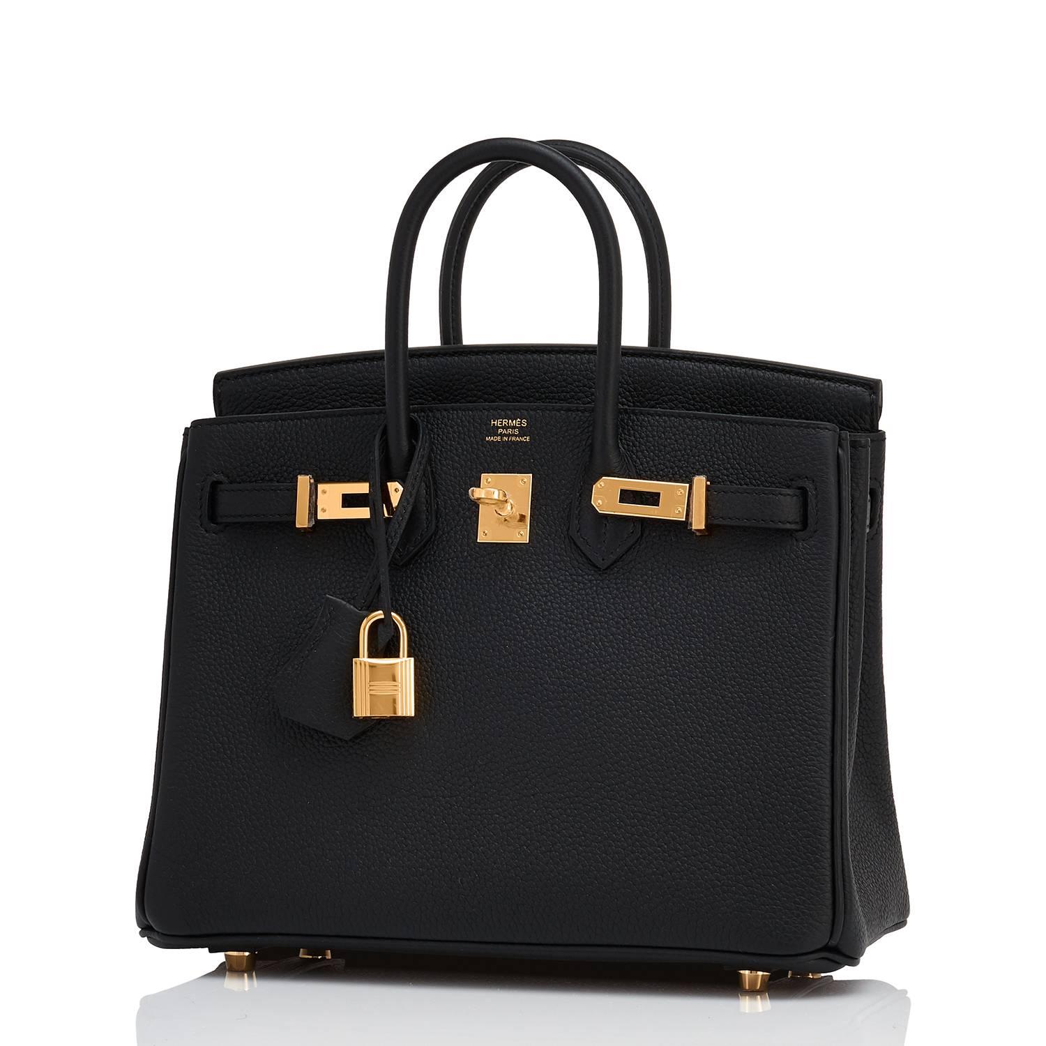 Hermes Black Togo Gold Hardware Jewel A Stamp Baby Birkin 25cm Bag 1