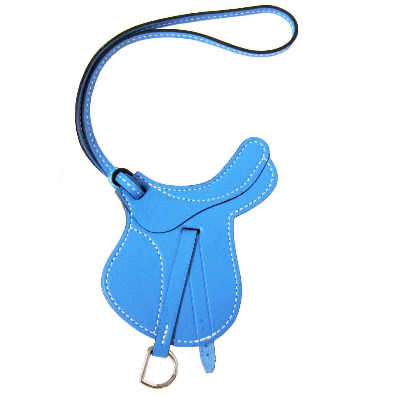 Hermes Saddle Paddock Selle Blue Paradise Bag Charm