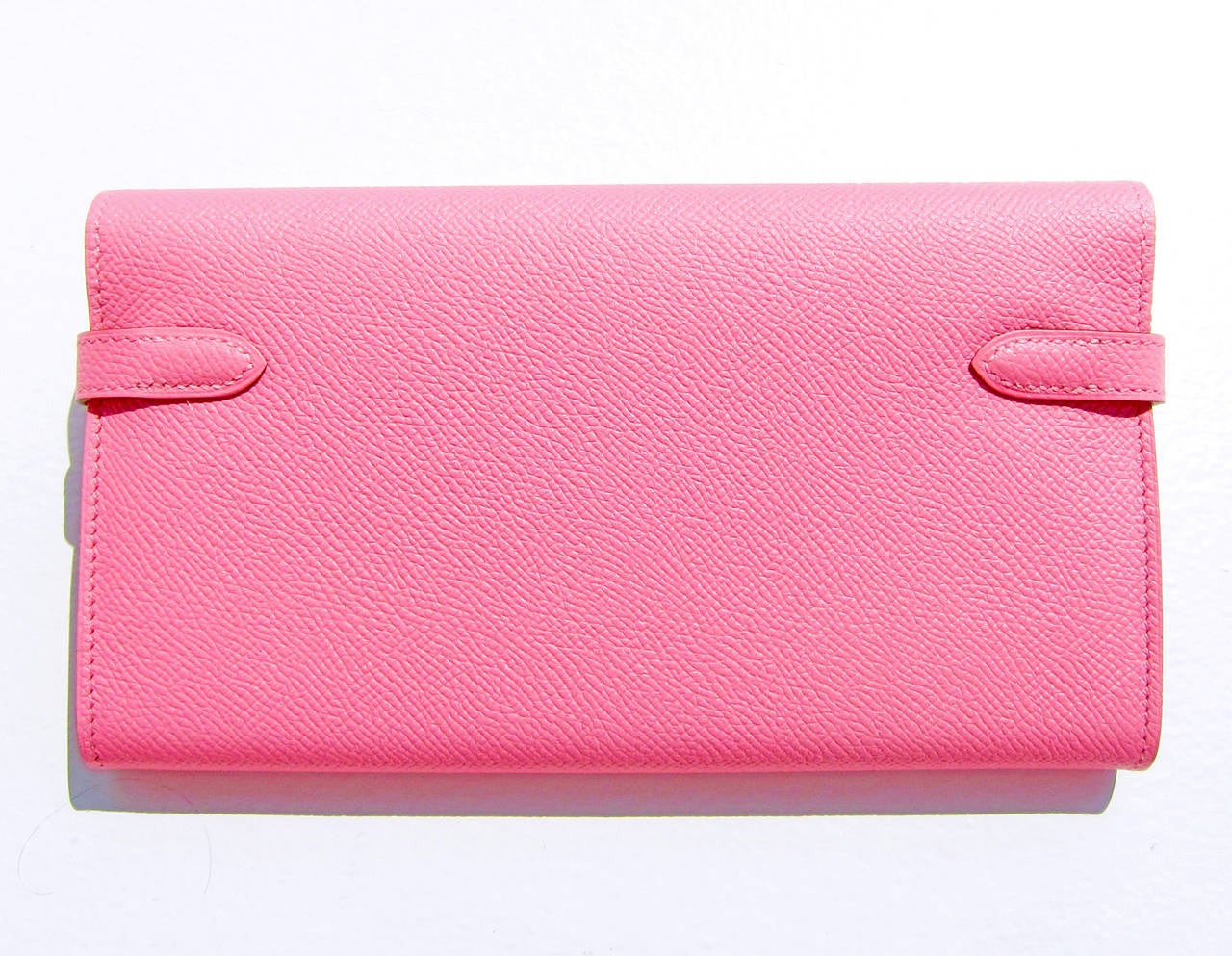 Hermes Rose Confetti Epsom Kelly Long Leather Wallet Permabrass ...  