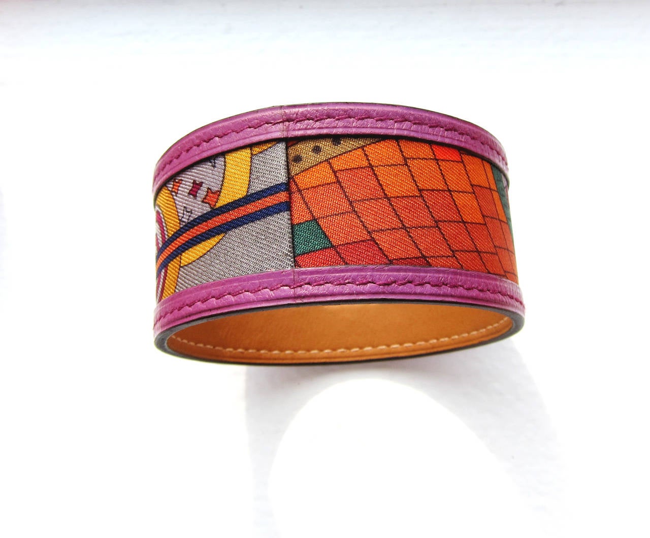  Hermes Petit H Silk Leather Bracelet One of a Kind World Exclusive Unisexe 
