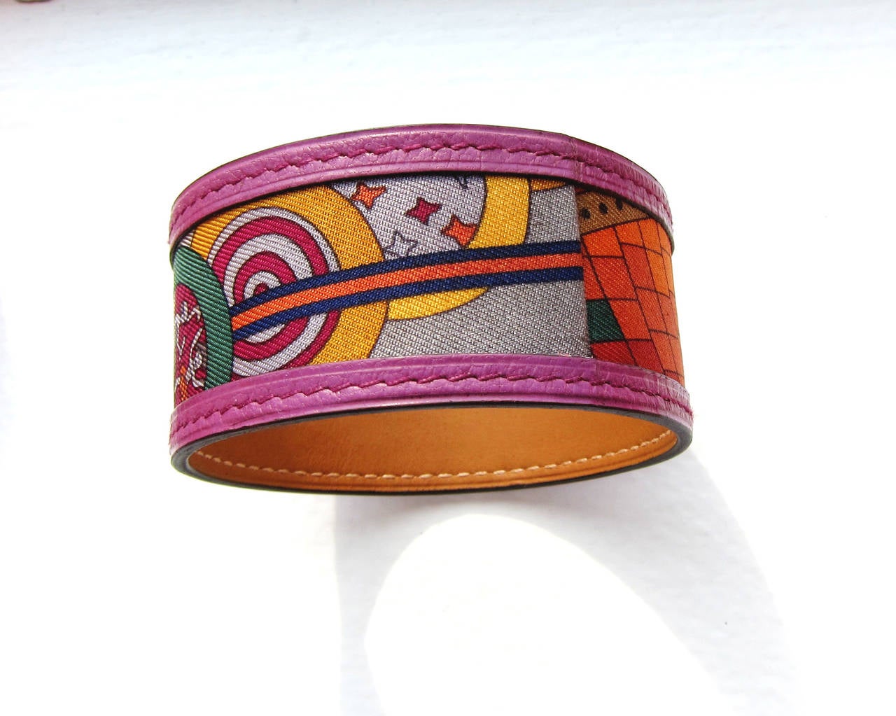 Hermes Petit H Silk Leather Bracelet One of a Kind World Exclusive Neuf à New York, NY