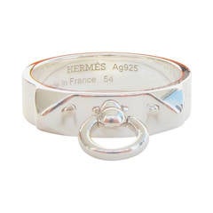 Hermes Collier de Chien PM Silver Ring 6.5 or 54 Delicate Below Retail