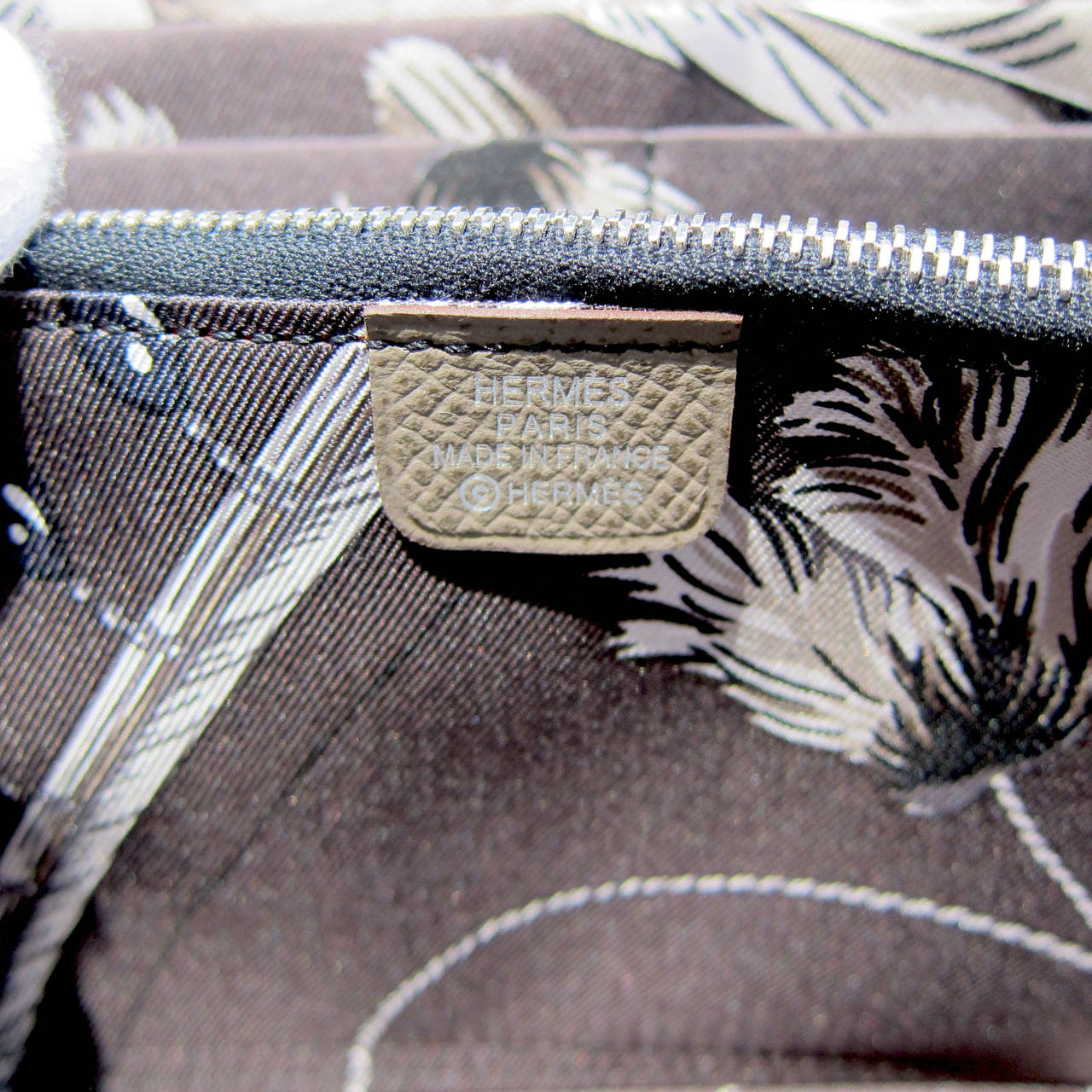 Hermes Etain Brazil Silk-In Epsom Plomb Azap Long Wallet Stunning ...