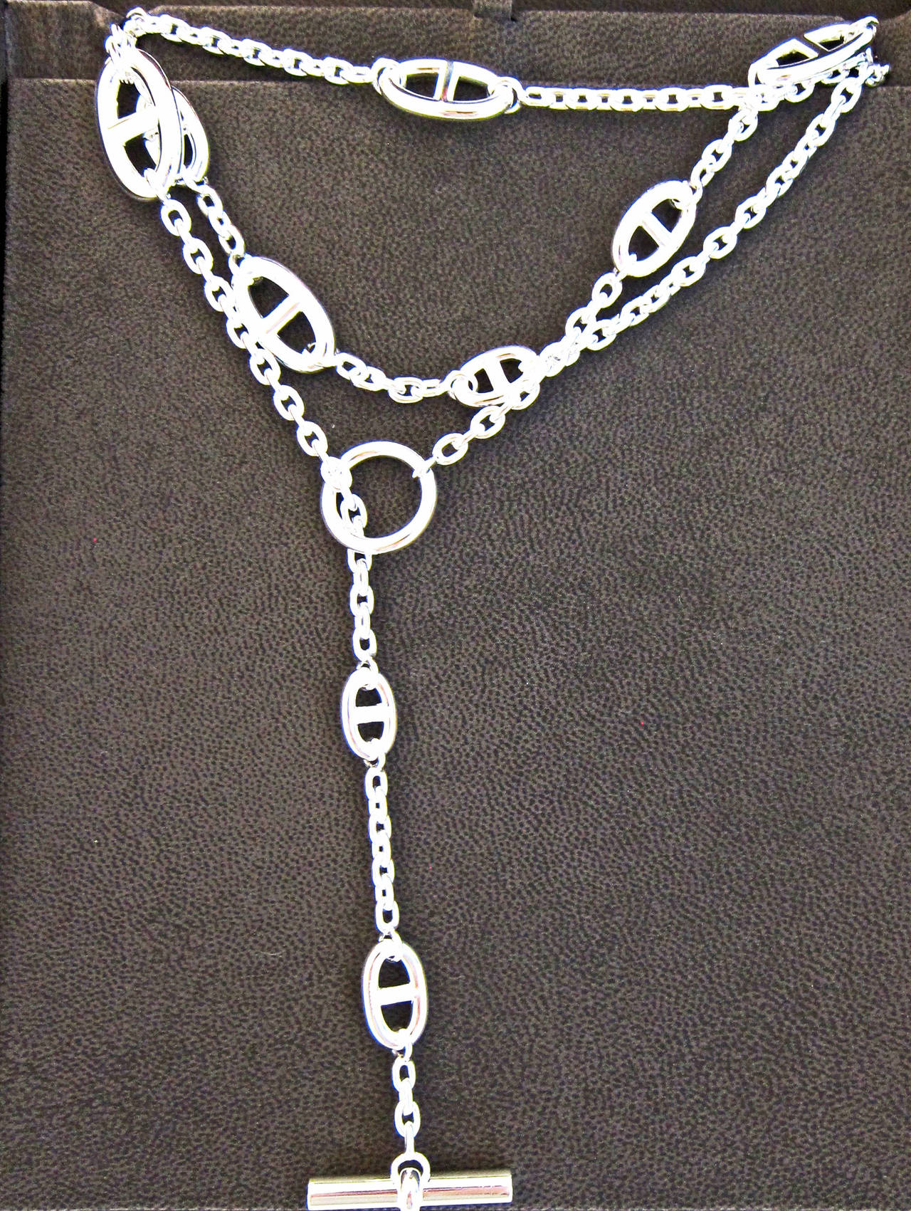 Hermes Farandole Solid Silver Long Necklace 160cm Below Retail! In New Condition In New York, NY