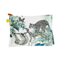 Hermes Animal Scene Cotton Travel Case GM Exquisite