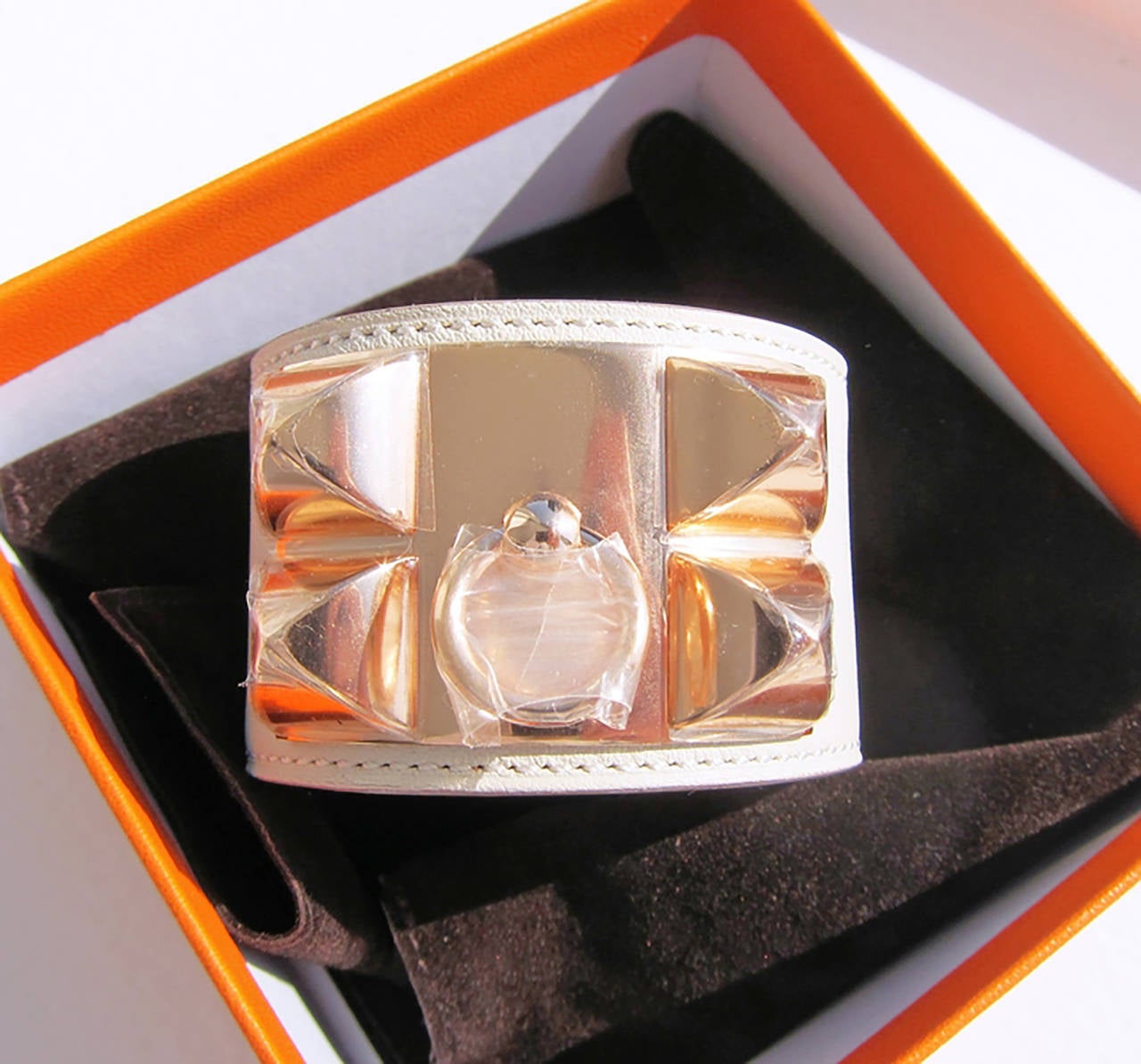 Hermes Collier de Chien CDC Bracelet CRAIE Chalk ROSE Gold Hardware Hottest 3