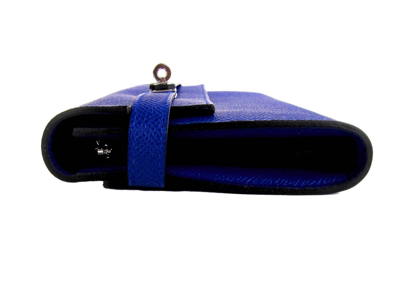 Hermes Blue Electric Epsom Kelly Long Wallet PHW Adore at 1stdibs  