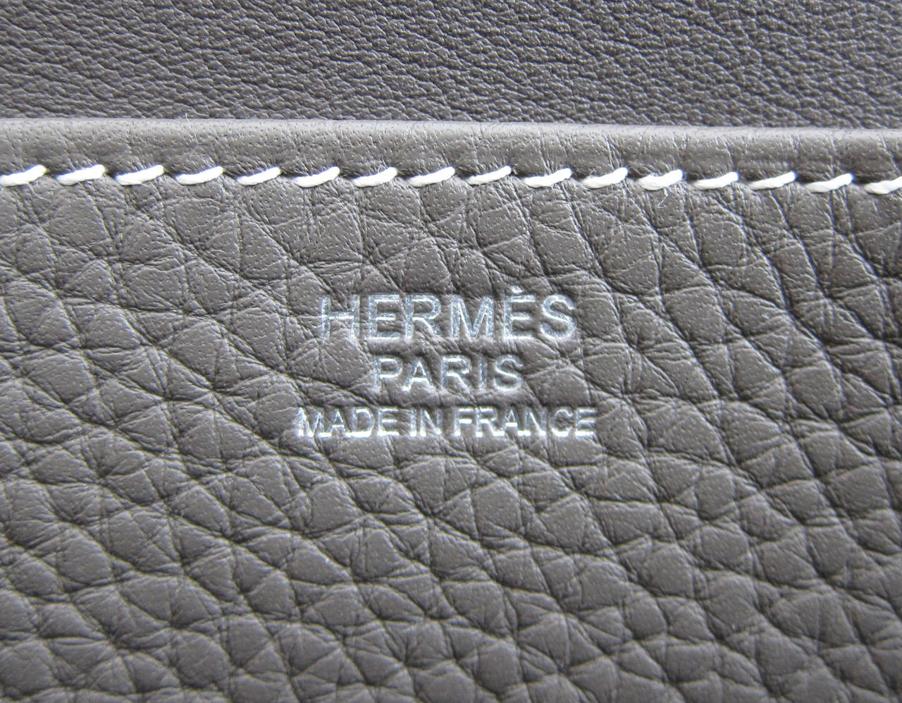 Hermes Etain Grey Halzan 4-way Clemence Crossbody Bag In New Condition In New York, NY