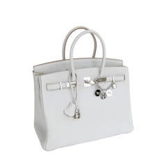Hermes Gris Perle Fjord 35cm Birkin Bag Palladium Anspruchsvoll
