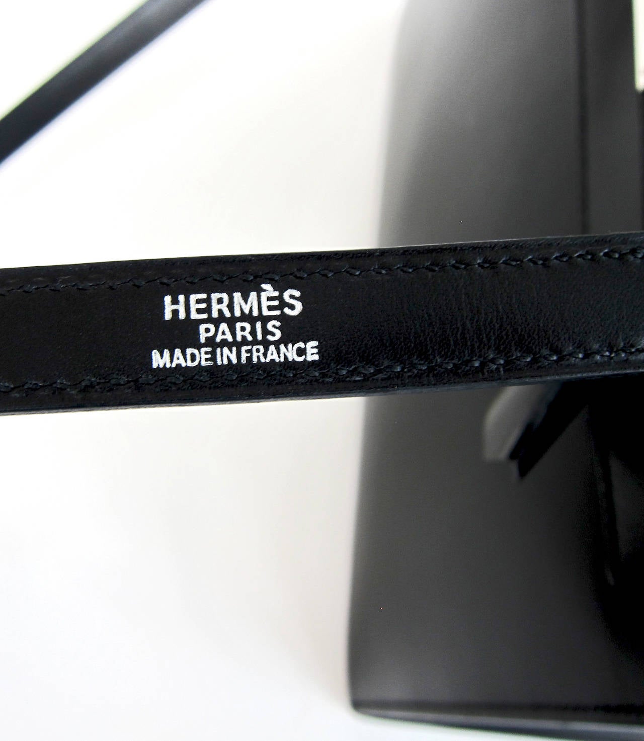 Hermes 32cm Sellier Kelly Black Box Palladium PHW Gorgeous 3