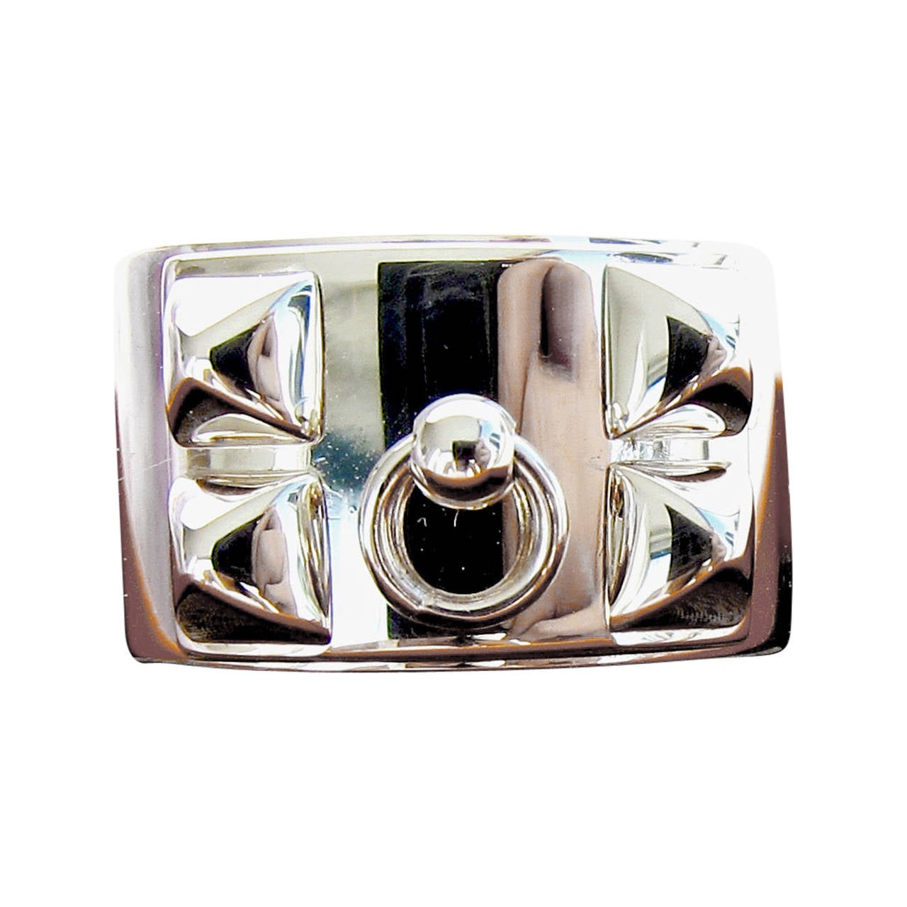 Hermes Collier de Chien Solid Silver Ring 53 Iconic Below Retail