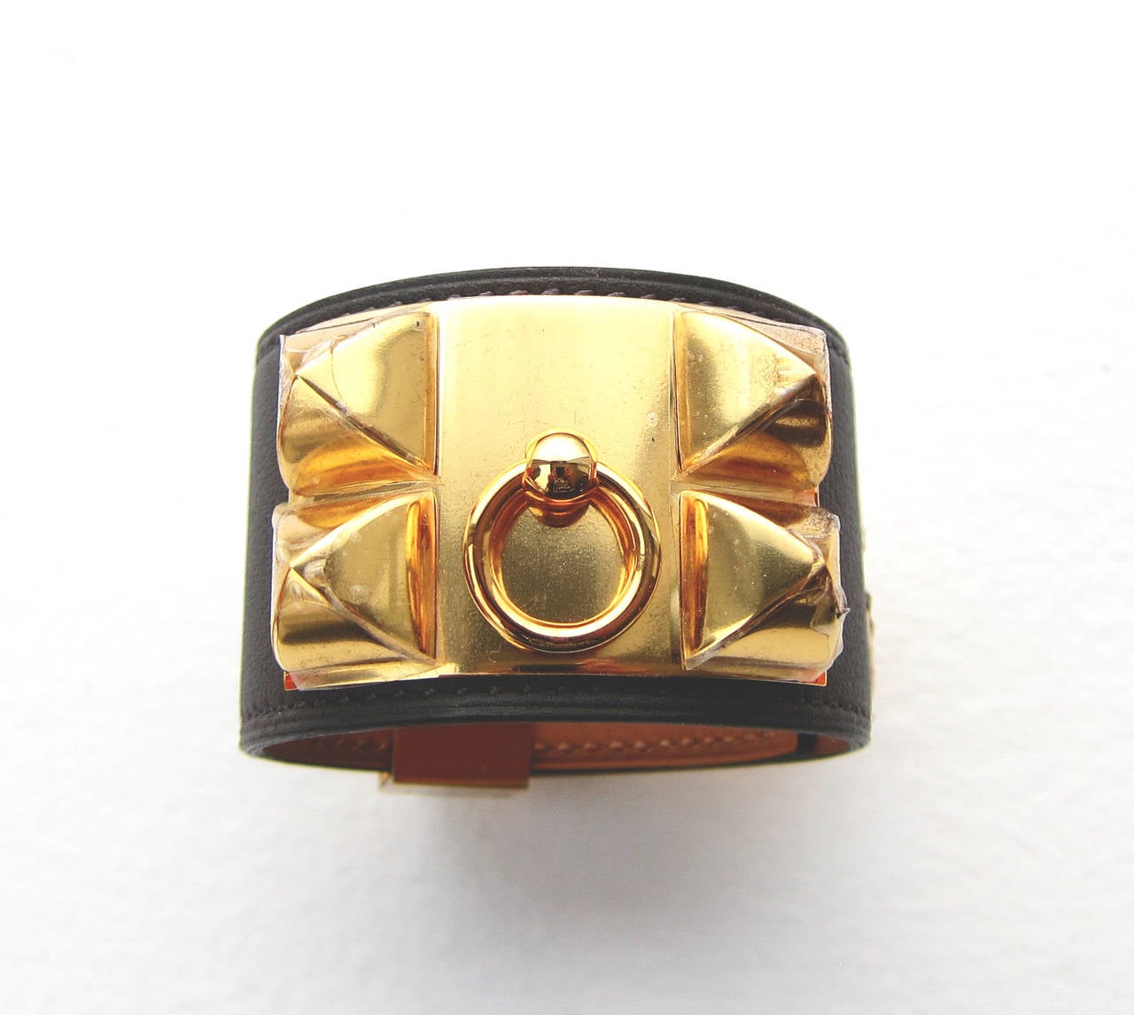 Hermes Graphite Swift Leather Collier de Chien CDC Bracelet Gold Fabulous 3