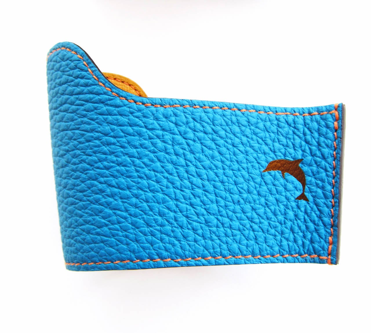 Hermes Petit H Bear Dolphin Cupholders Lagoon Turquoise Whimsical ...  