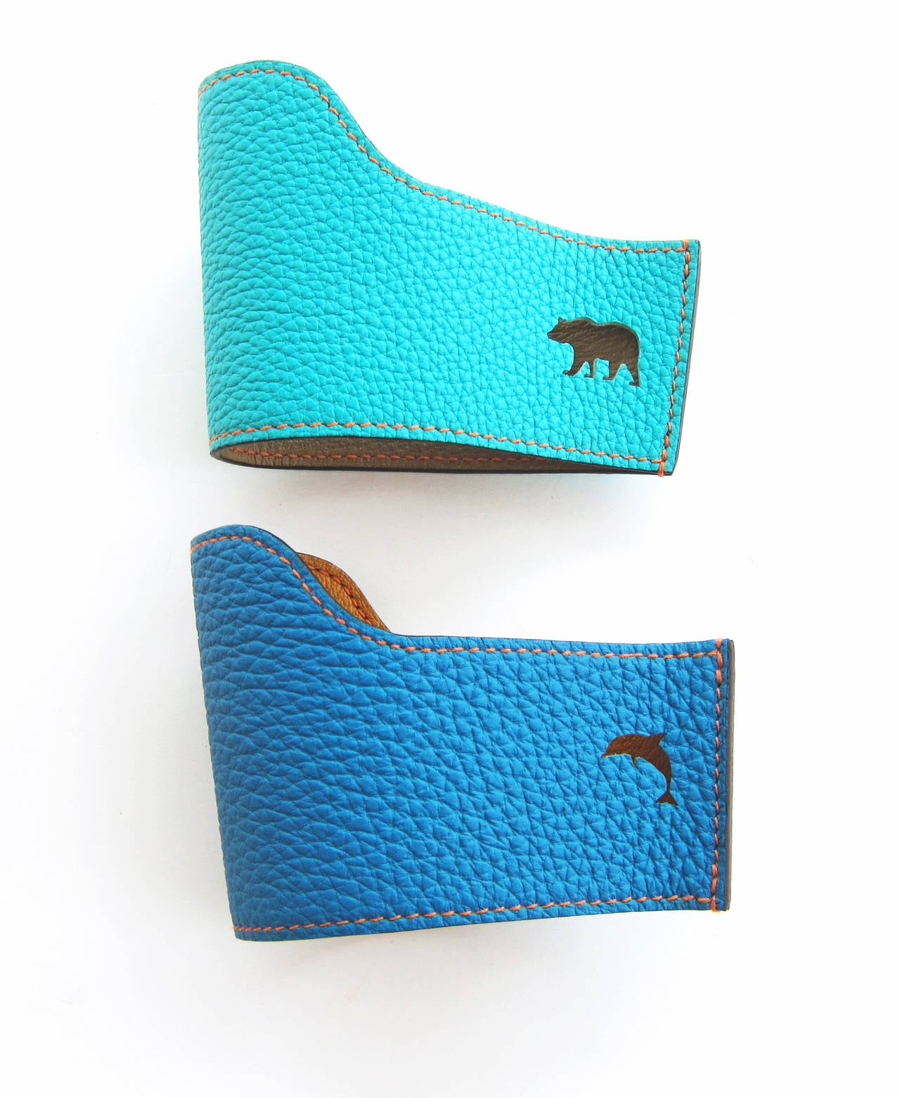 Hermes Petit H Bear Dolphin Cupholders Lagoon Turquoise Whimsical ...  