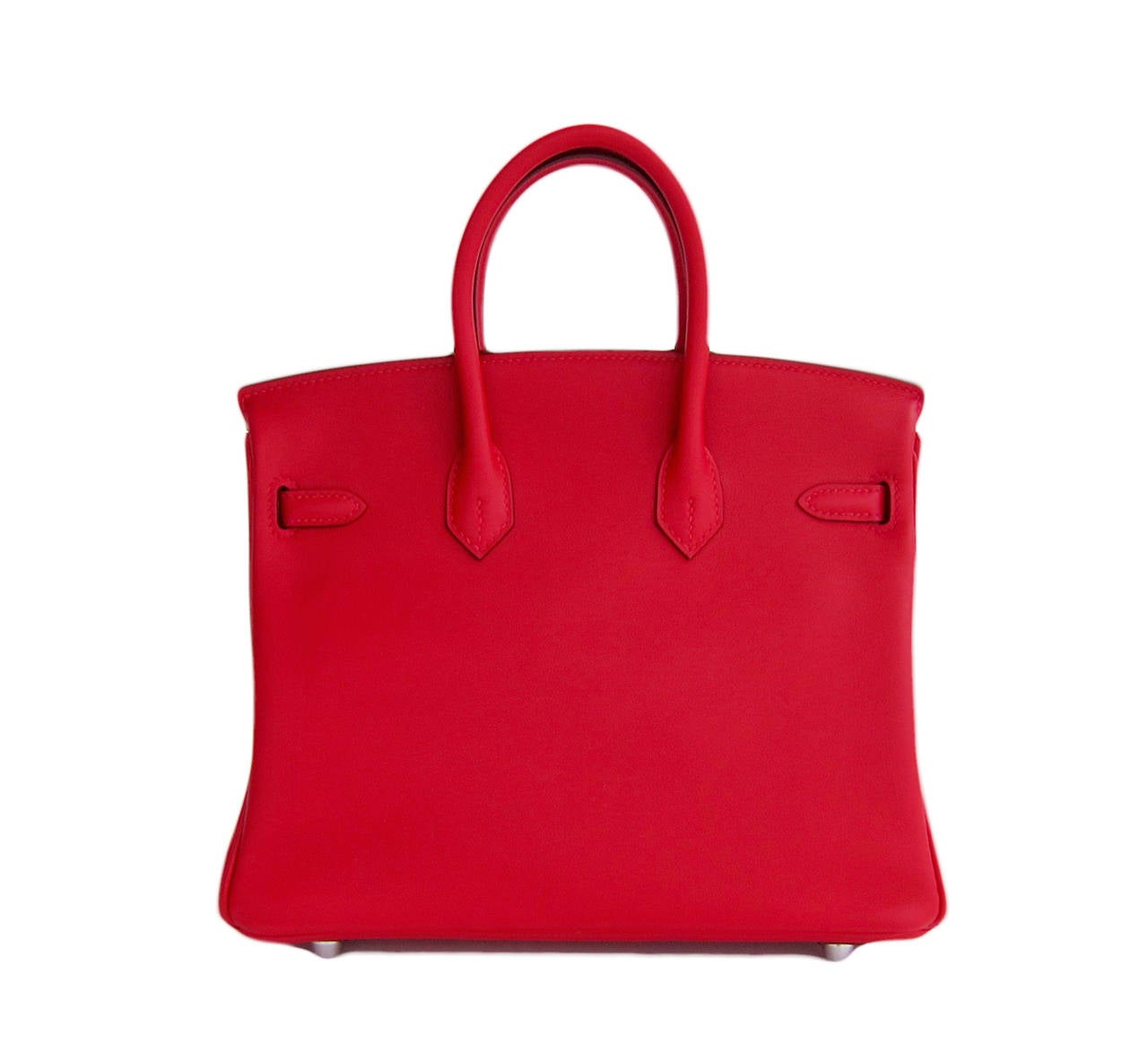 Hermes Vermillion Lipstick Red 25cm Swift Leather Birkin Satchel Bag ...