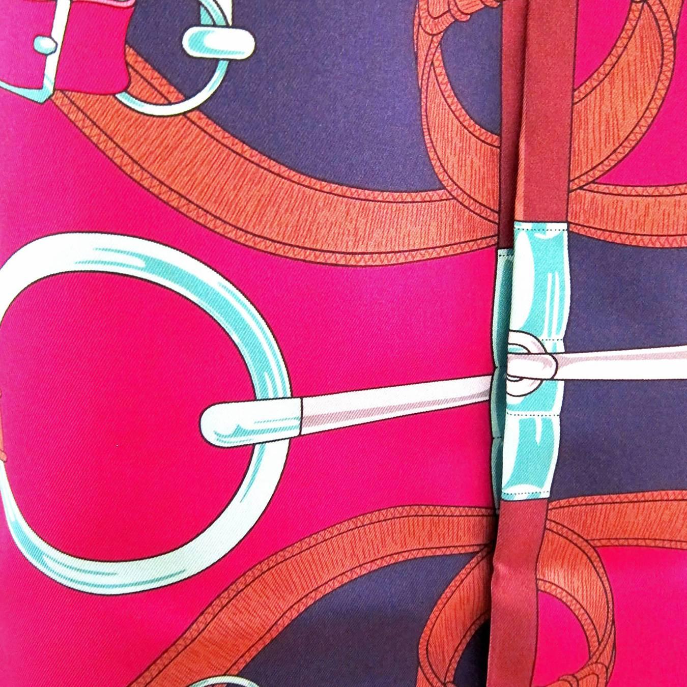 Hermes Eperon D'or Maxi Twilly Silk Scarf Carre Rose Pink Below Retail 3