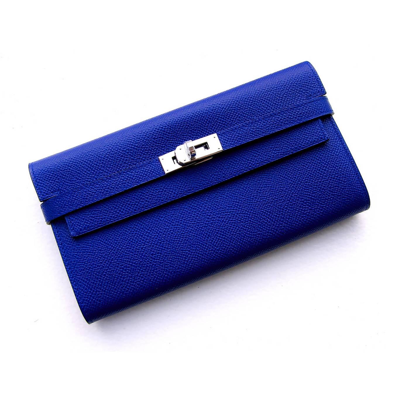 Hermes Blue Electric Epsom Kelly Long Wallet PHW Perfect Gift
Store fresh.  Pristine Condition.
Coming full set with Hermes box and ribbon.  Gift bag available upon request!
Blue Electric in Epsom is just an amazing, jaw-dropping color!
So