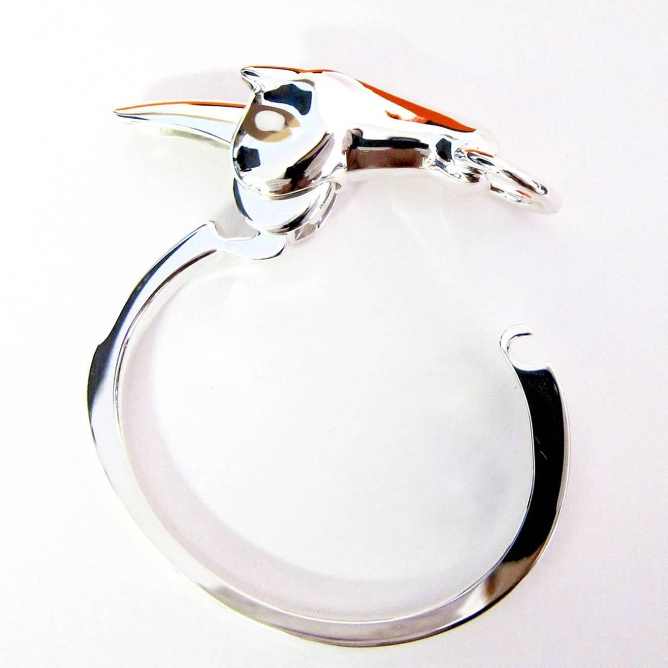 Hermes Galop Horse Solid Silver PM Bracelet Iconic Gift Below Retail 3