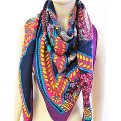 Hermes La Danse Du Cheval Marwari Cashmere Silk GM Shawl Grail