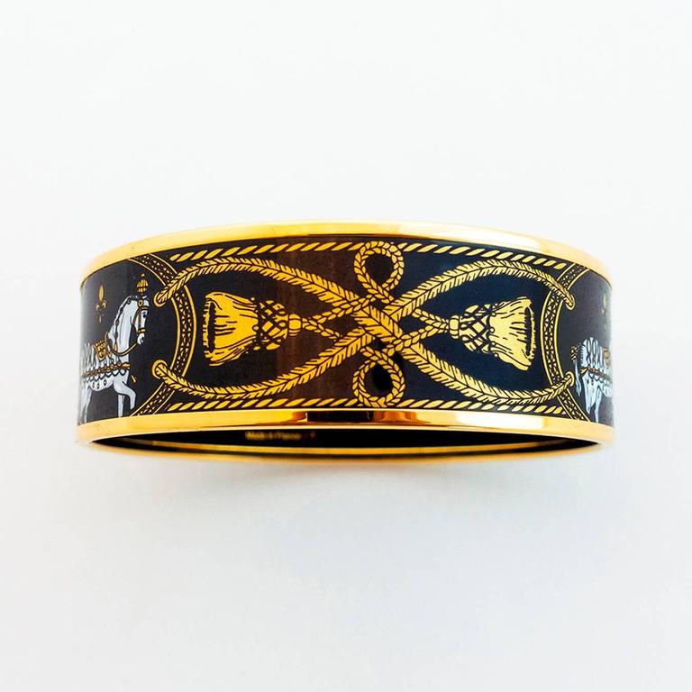 hermes printed enamel bracelet