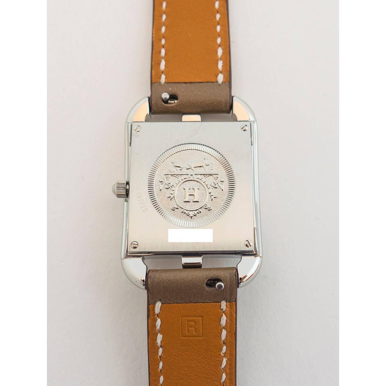 Hermes Etoupe Cape Cod PM Double Tour Watch Classic Gift Below ...  