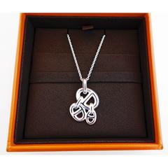 Hermes Chaine d'Ancre Enchainee Silver Pendant Necklace Perfect Gift