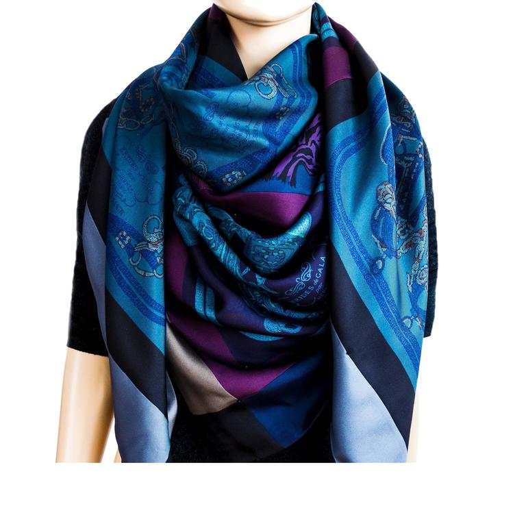 Hermes Exceptional Beaded Brides de Gala Reversible Silk Cashmere