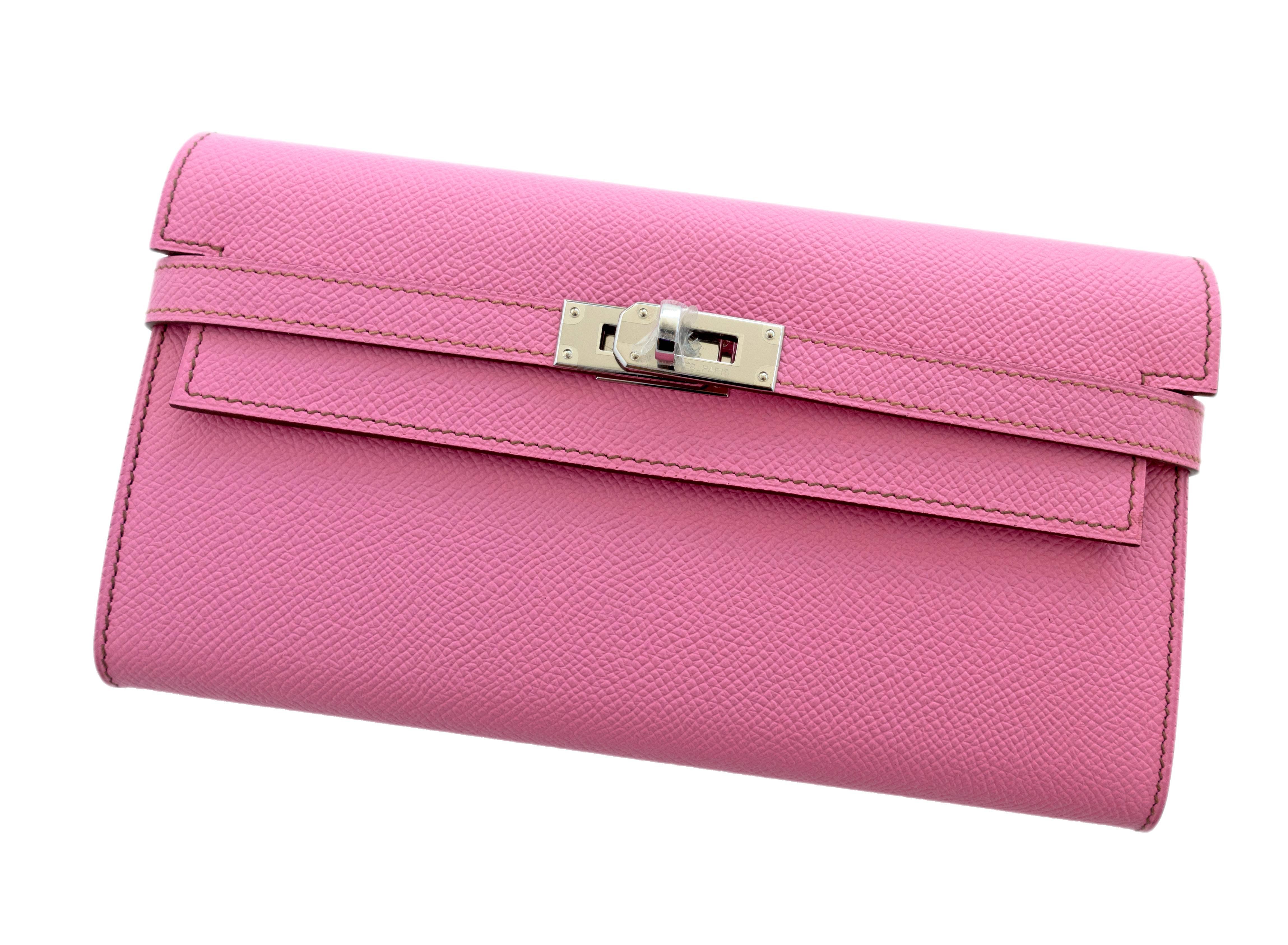 hermes kelly wallet pink